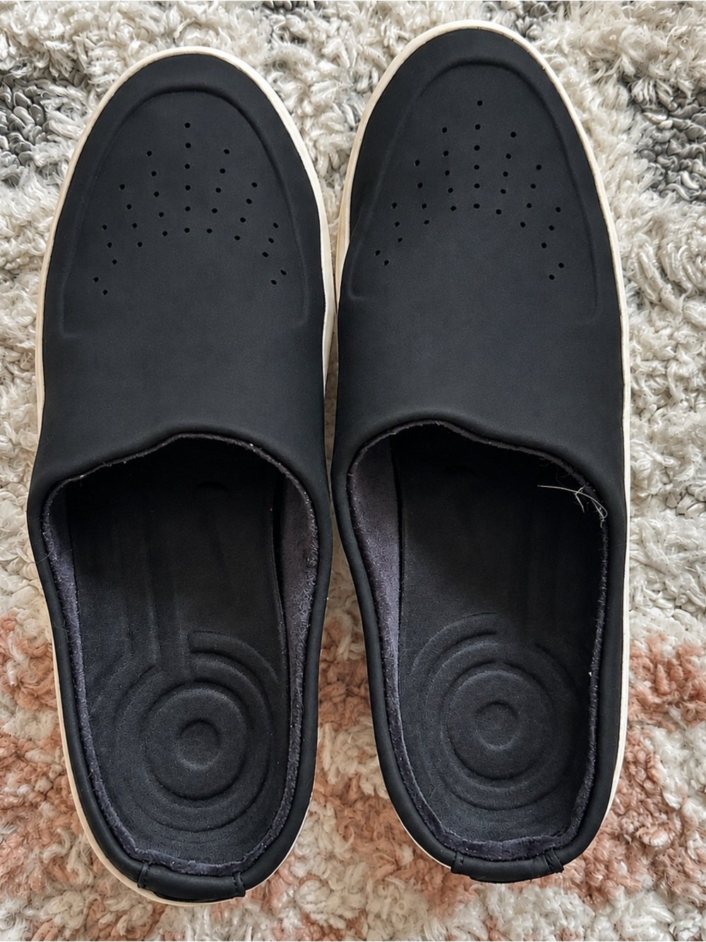 💜 Nike Black AIR FORCE 1 Lover Xx Slip-On Platform Black Mule Loafers White Sole - Picture 3 of 11